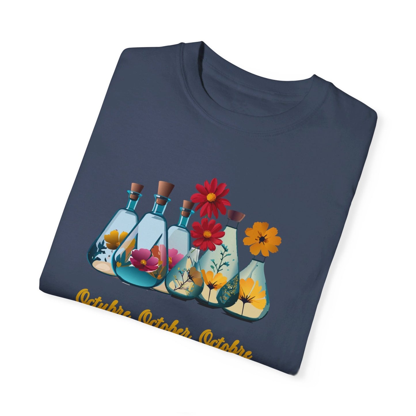 October Inspired Floral T-Shirt Featuring Cosmos