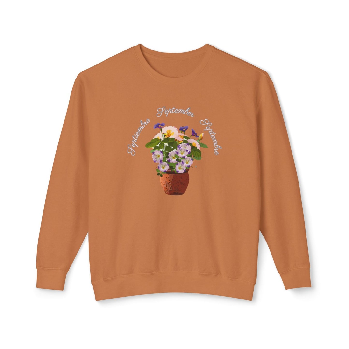 September Inspired Floral Sweatshirt Featuring Morning Glories