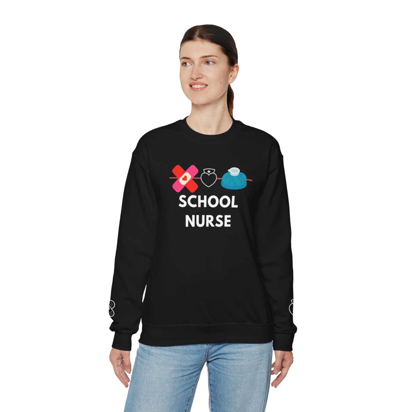 Comfy School Nurse Crewneck Sweatshirt
