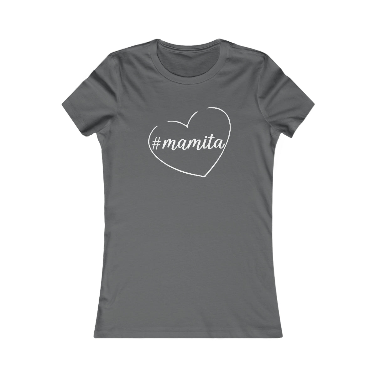 Cute Black Tee for Women with Simple Hashtag Mamita Heart Design