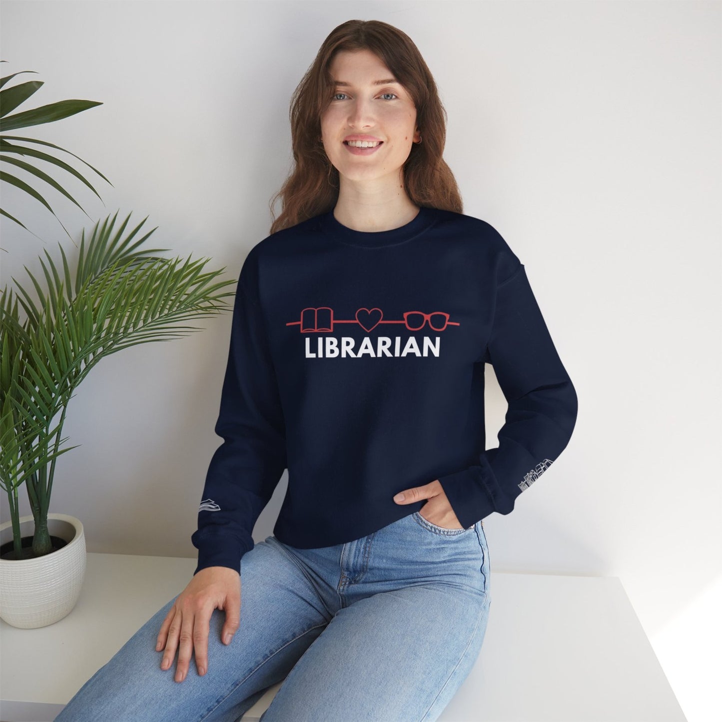 Comfy Librarian Crewneck Sweatshirt