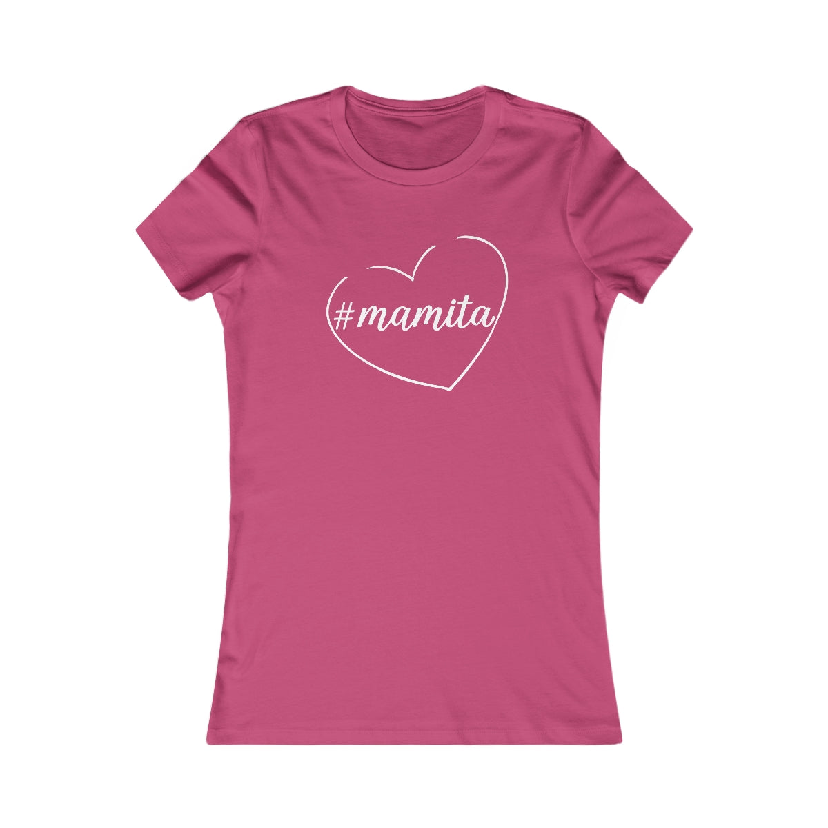 Cute Black Tee for Women with Simple Hashtag Mamita Heart Design