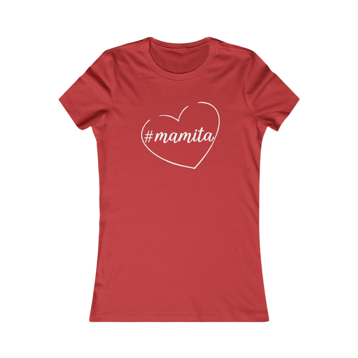 Cute Black Tee for Women with Simple Hashtag Mamita Heart Design