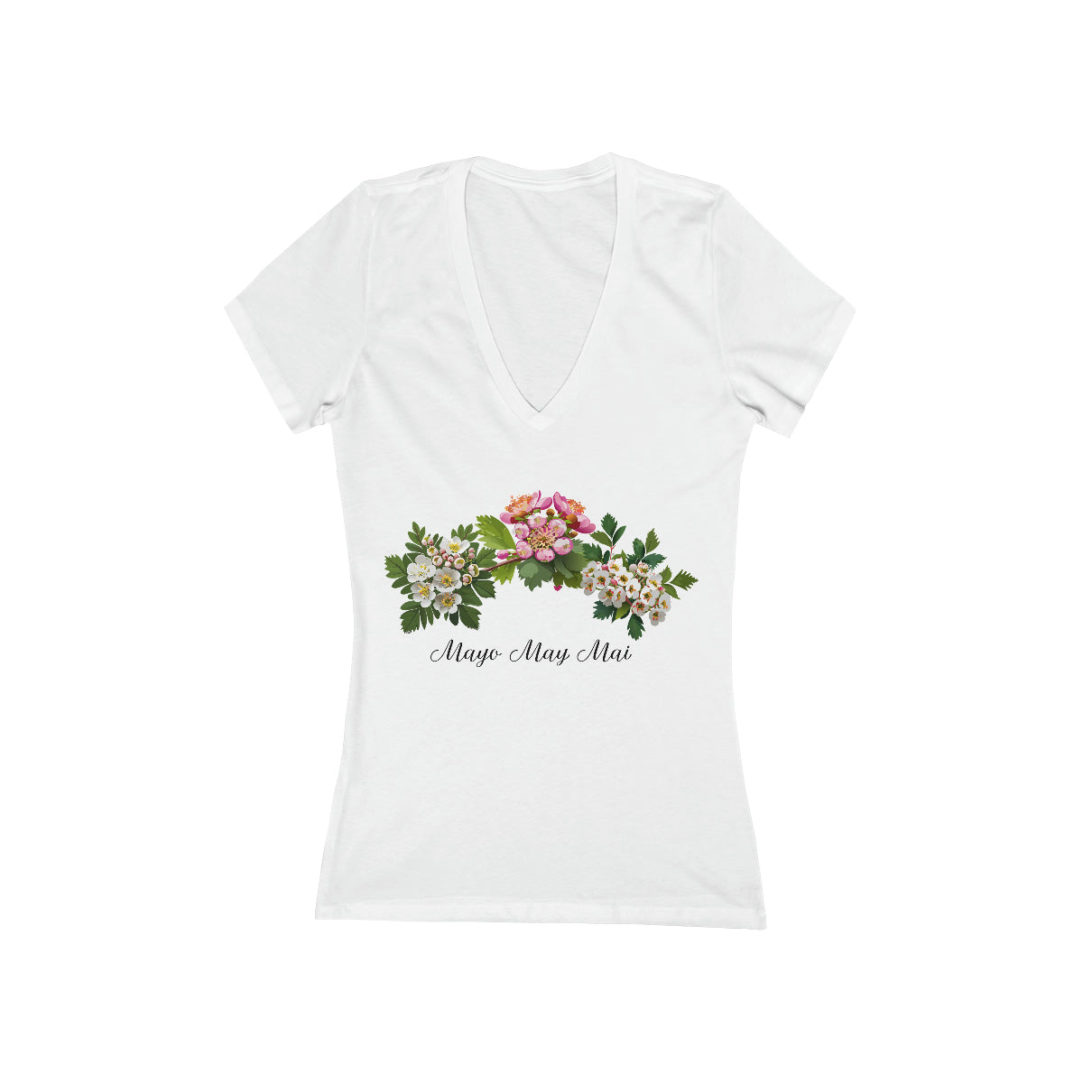 Flirty Woman Tee May Birthday Flower Hawthorn