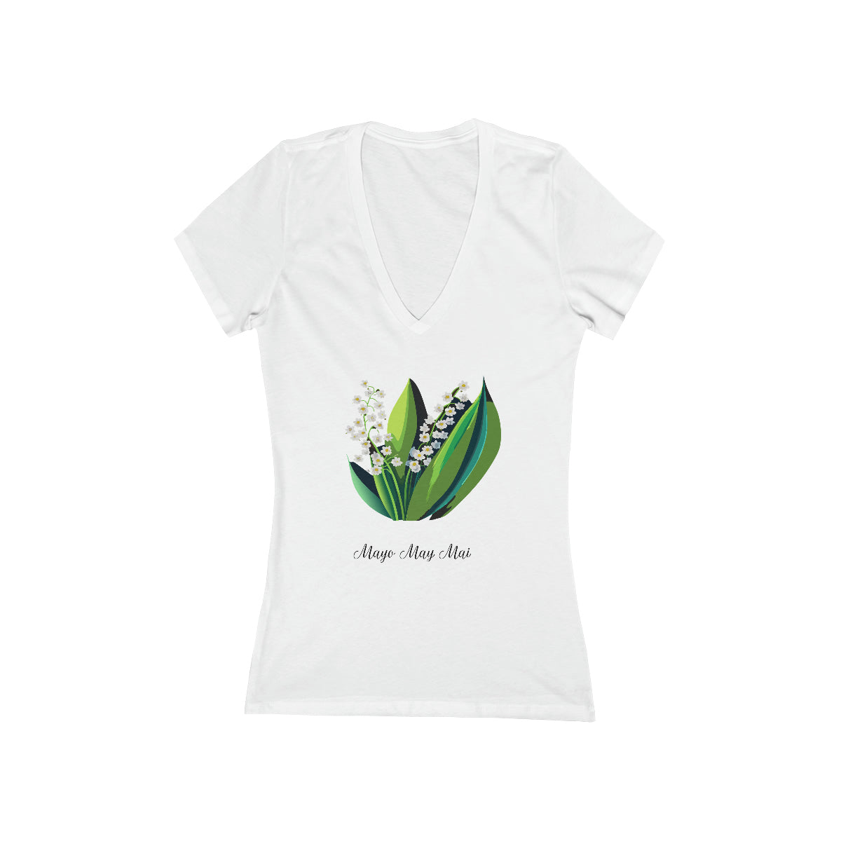 Flirty Woman Tee May Birthday Flower Lilly of the Valley