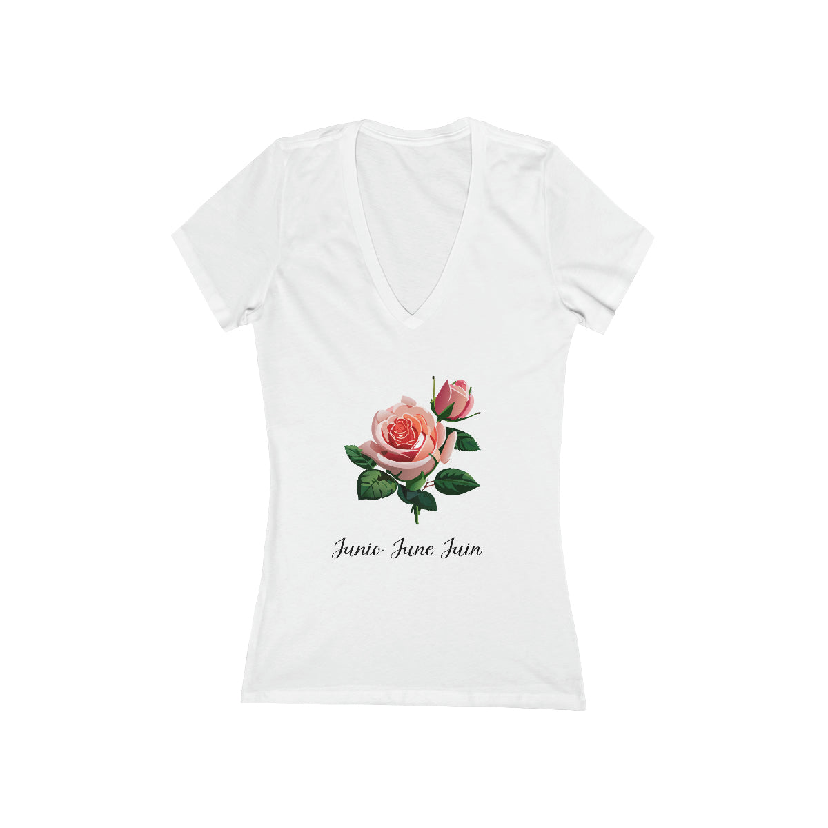 Flirty Women Tee June Birthday Flower Roses