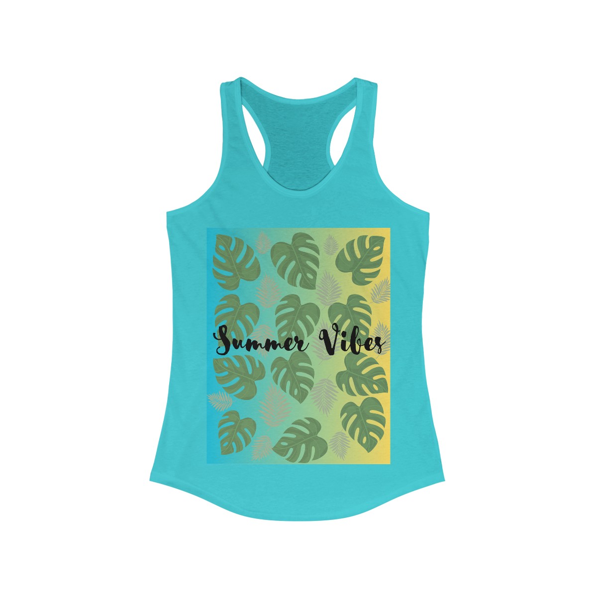 Summer Vibes Ideal Racerback Tank in Tahiti Blue