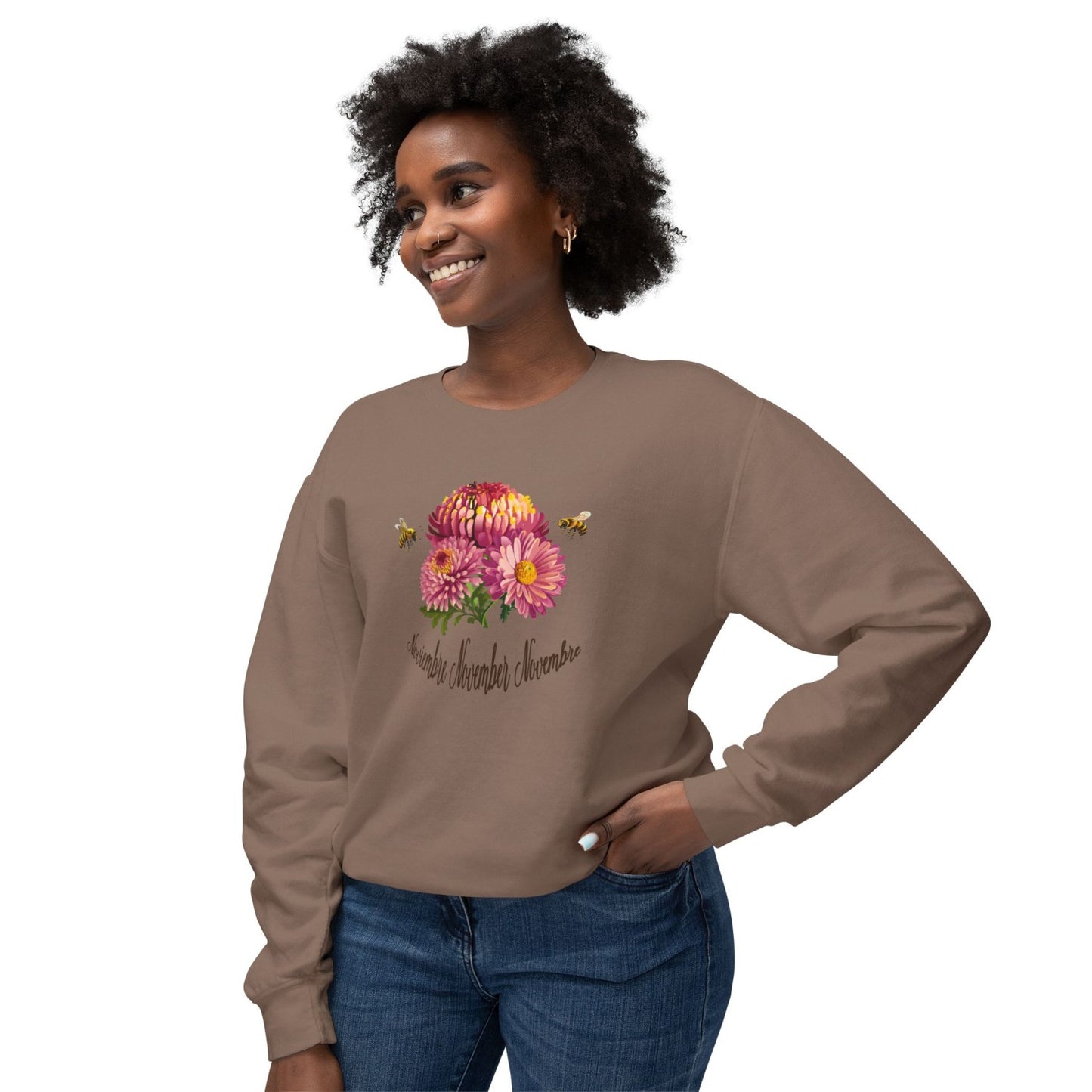 Cozy November Birth Flower Inspired Sweatshirt