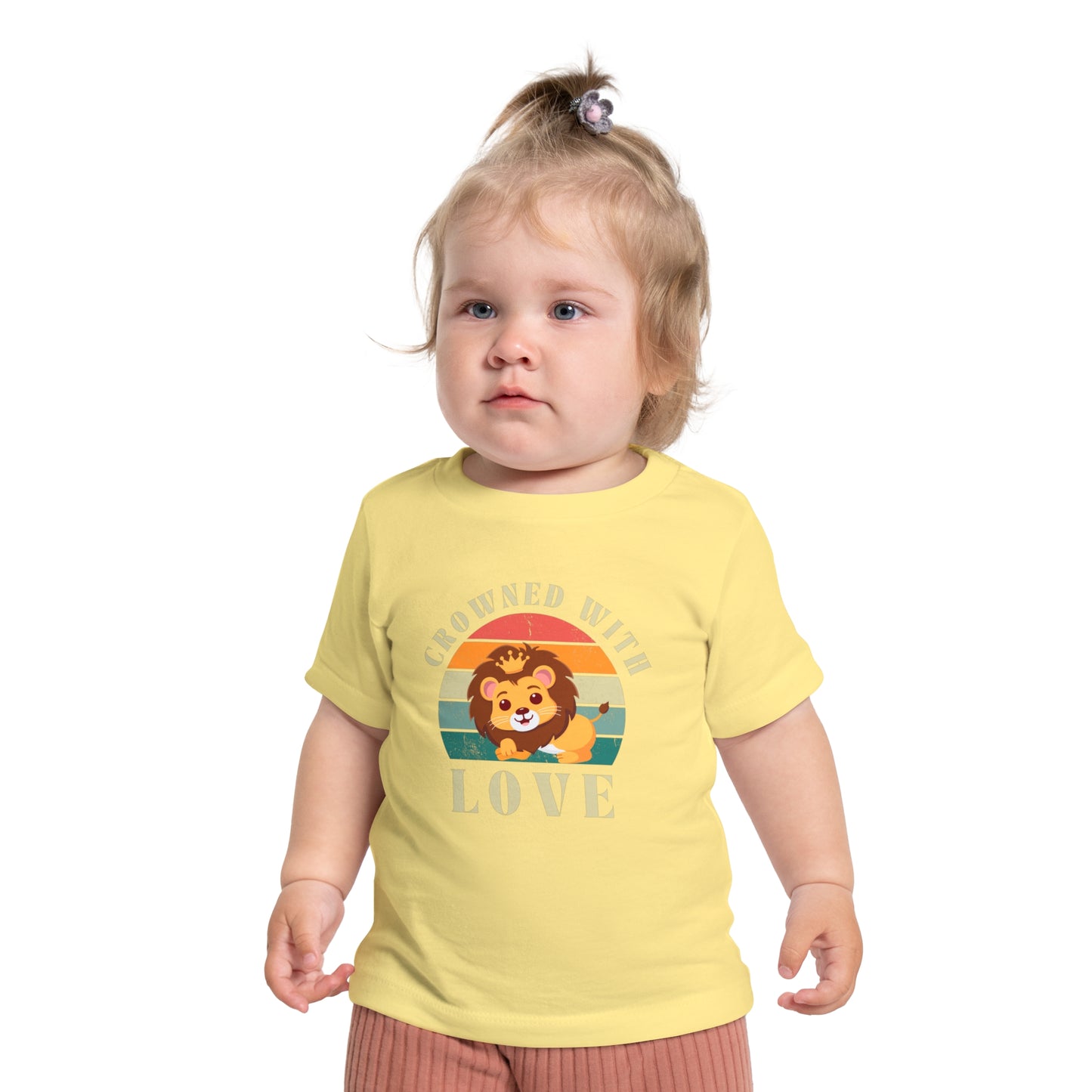 Lovely Crowned Lion Baby Short Sleeve T-Shirt