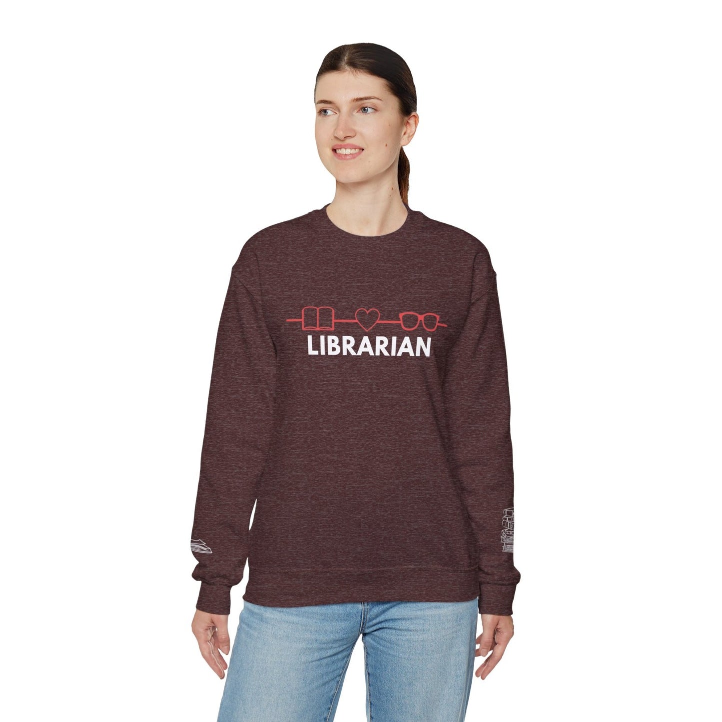 Comfy Librarian Crewneck Sweatshirt