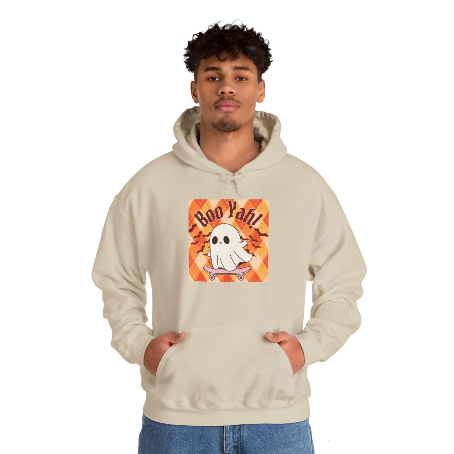 Funny Inspired Halloween Sweatshirt Featuring Skater Ghost