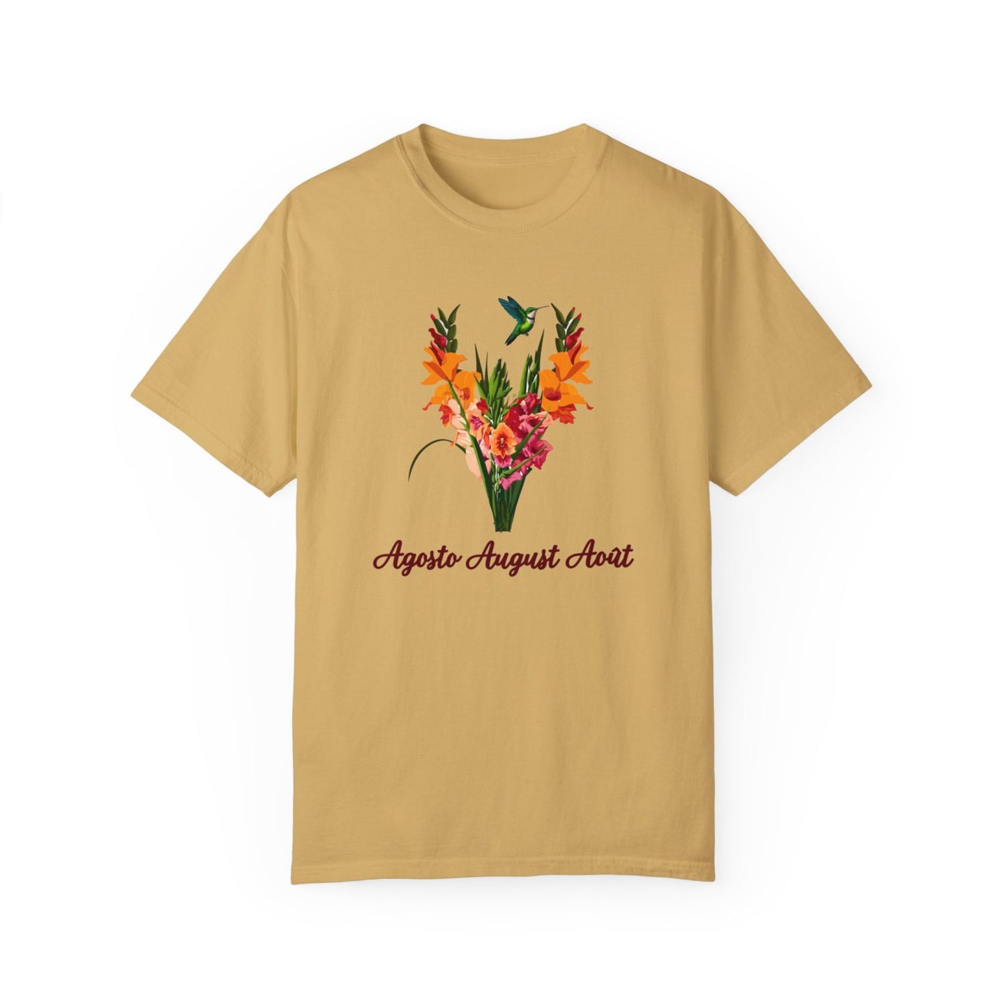 August Inspired Floral T-Shirt Featuring Gladiolus Flowers
