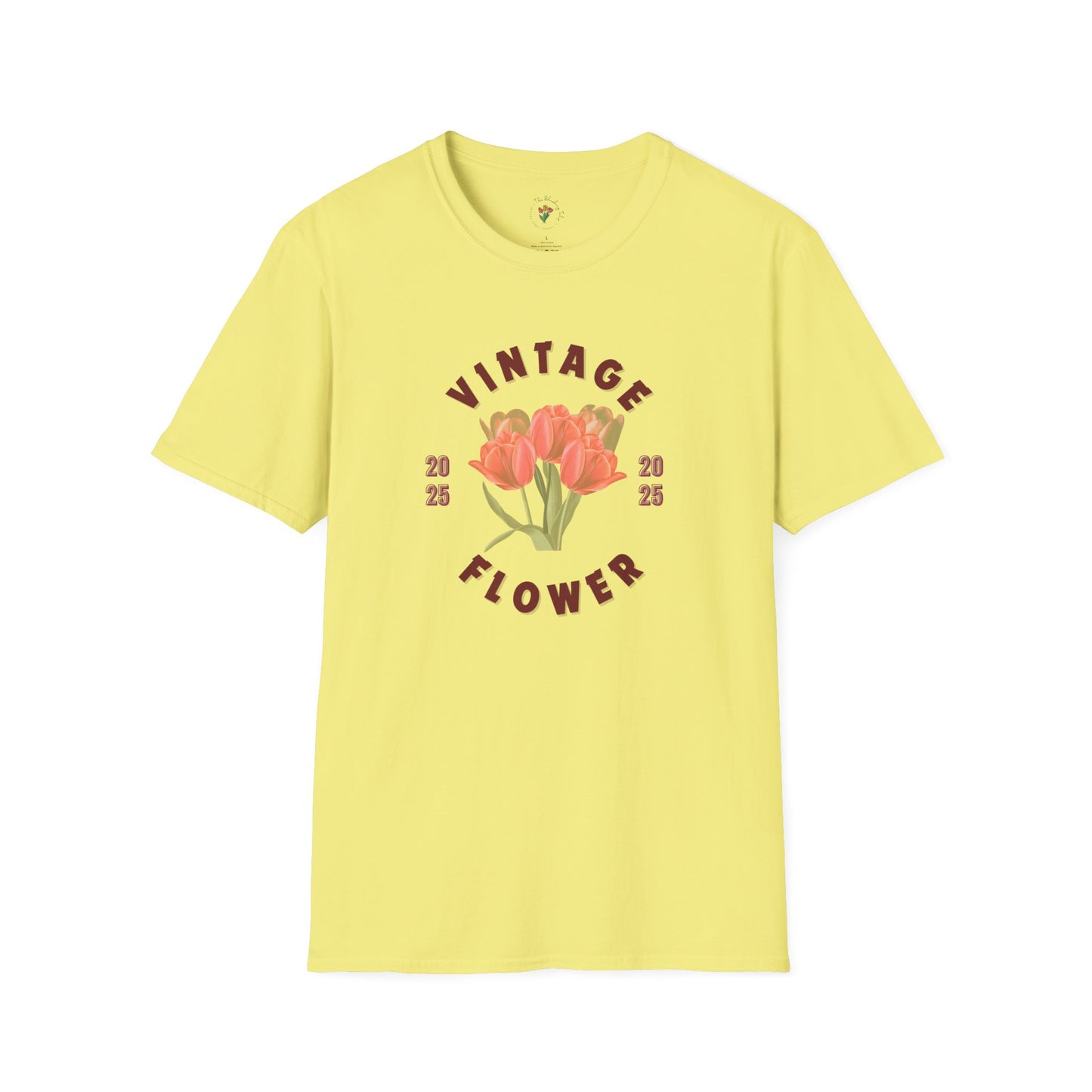 Vintage Flower Spring Inspired Softstyle T-Shirt