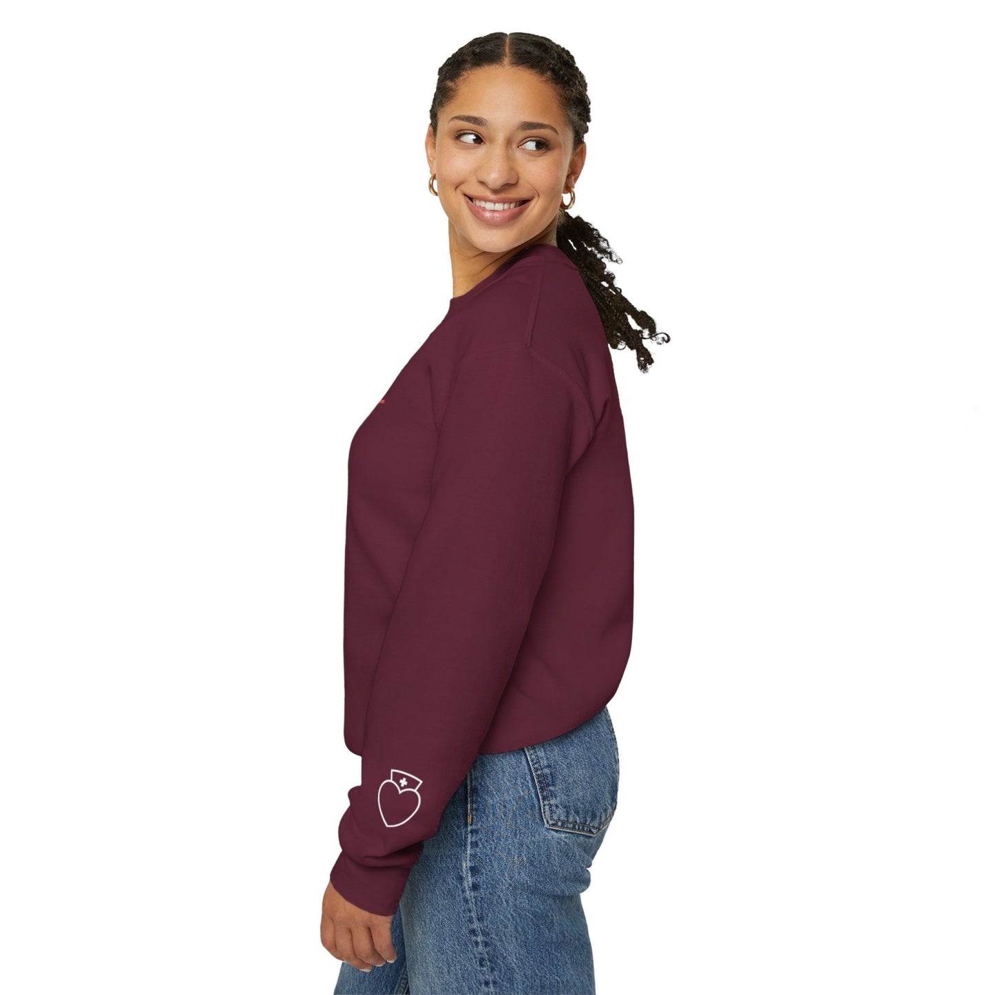 Comfy School Nurse Crewneck Sweatshirt