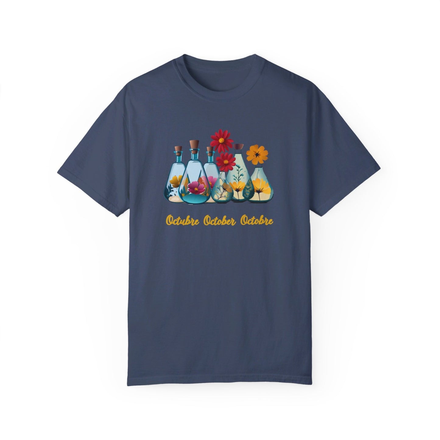 October Inspired Floral T-Shirt Featuring Cosmos