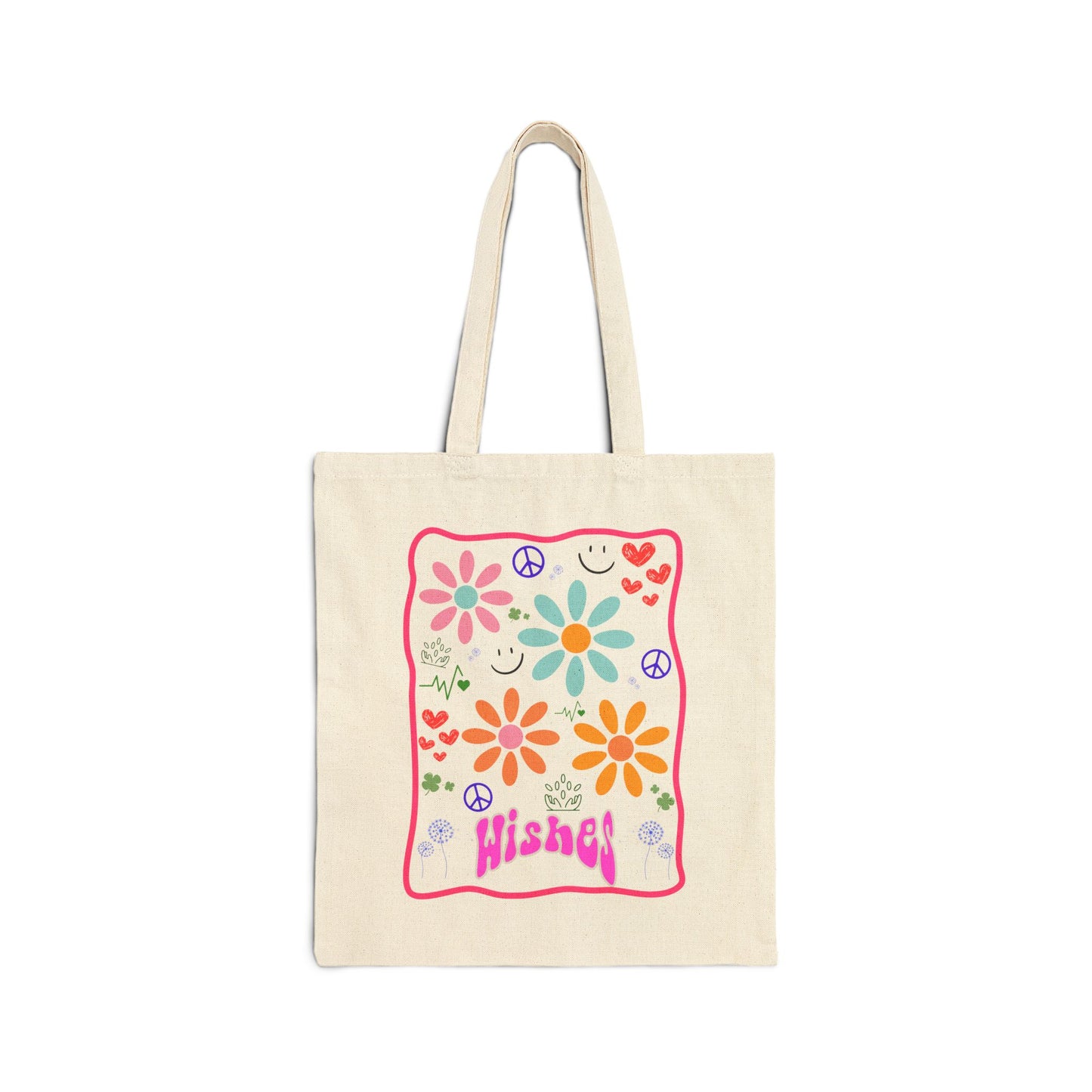 Wishes "Grab & Go" Cotton Canvas Tote Bag