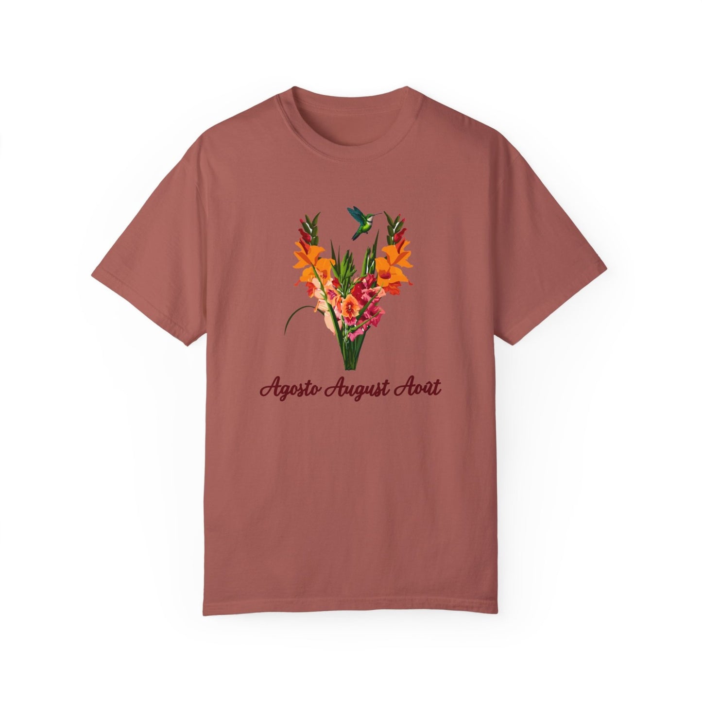 August Inspired Floral T-Shirt Featuring Gladiolus Flowers