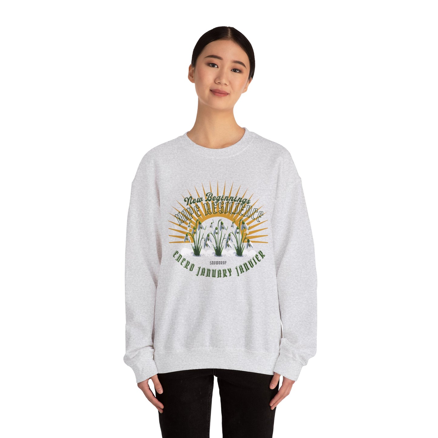 January Snowdrop Crewneck Sweatshirt