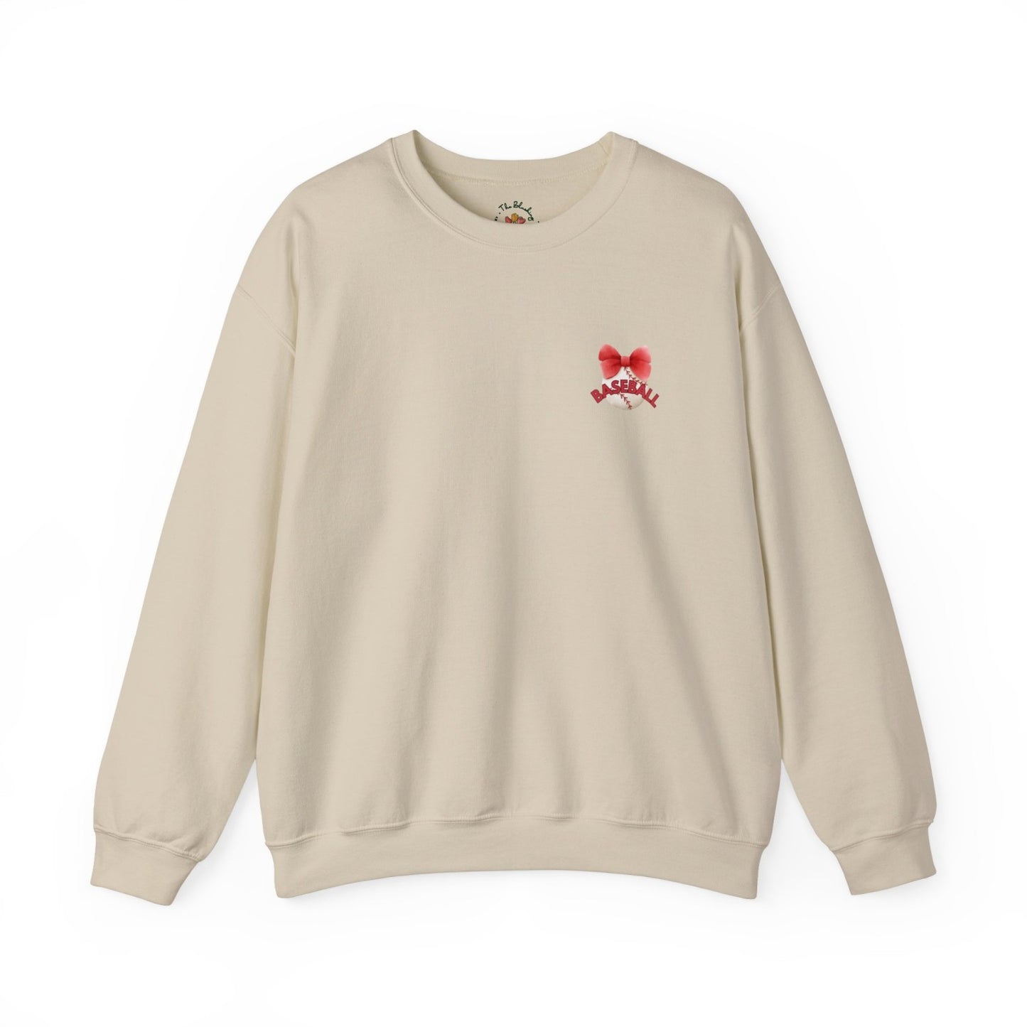 Comfy Coquette Inspired Baseball Crewneck Sweatshirt