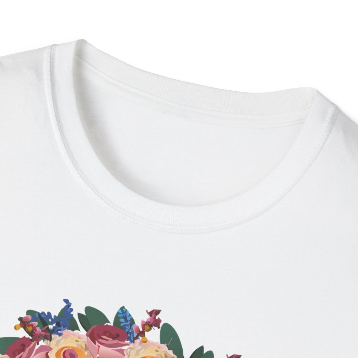 Bride Floral Wreath Softstyle T-Shirt in English
