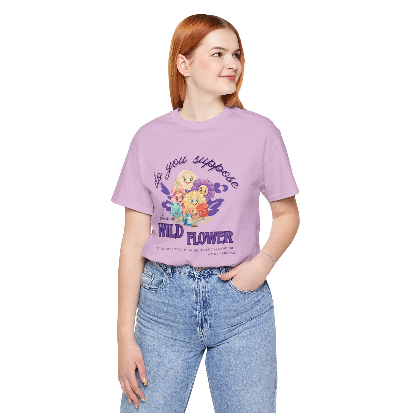 Wildflower Wonderland Inspired Unisex Jersey Tee – Cute Quote Tee for Nature Lovers