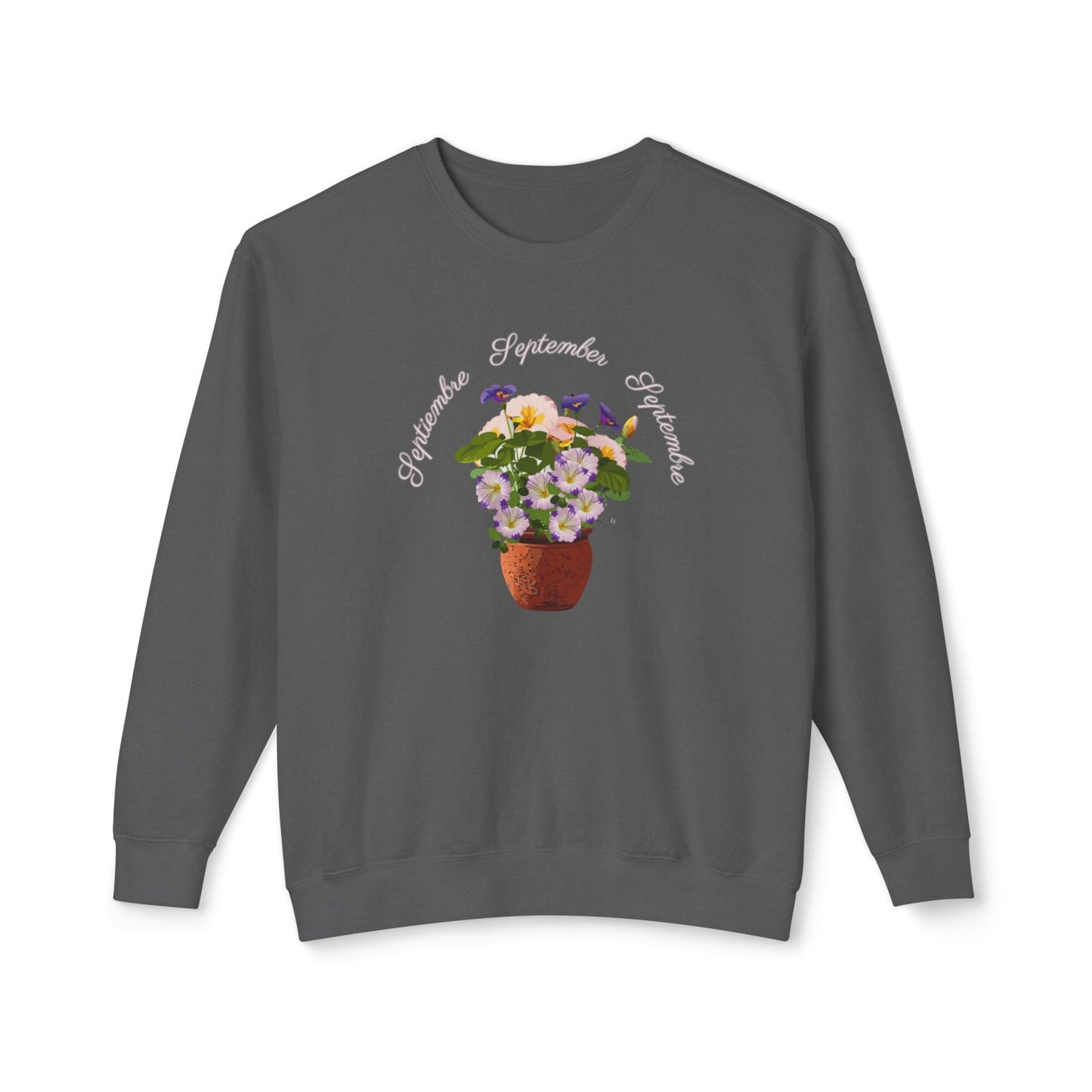September Inspired Floral Sweatshirt Featuring Morning Glories