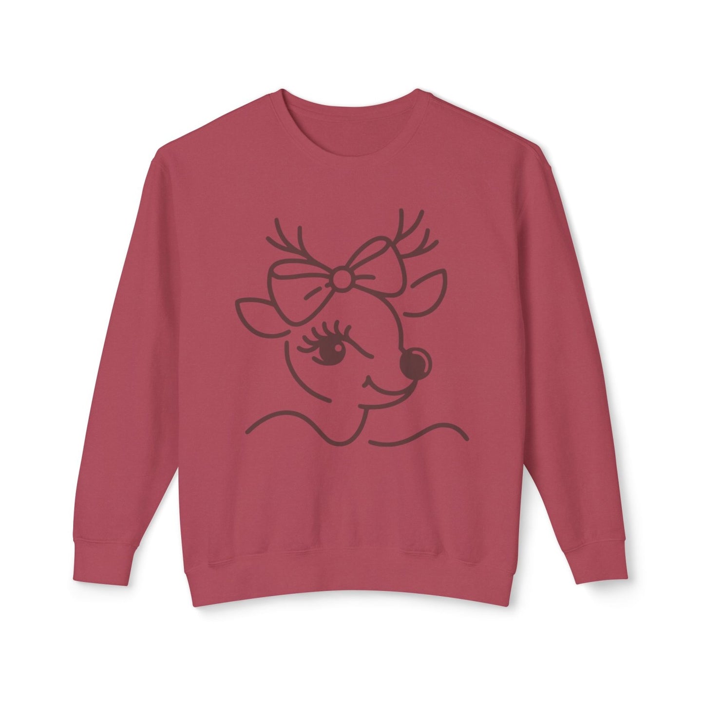 Comfy Sweatshirt with Coquette Inspired Reindeer