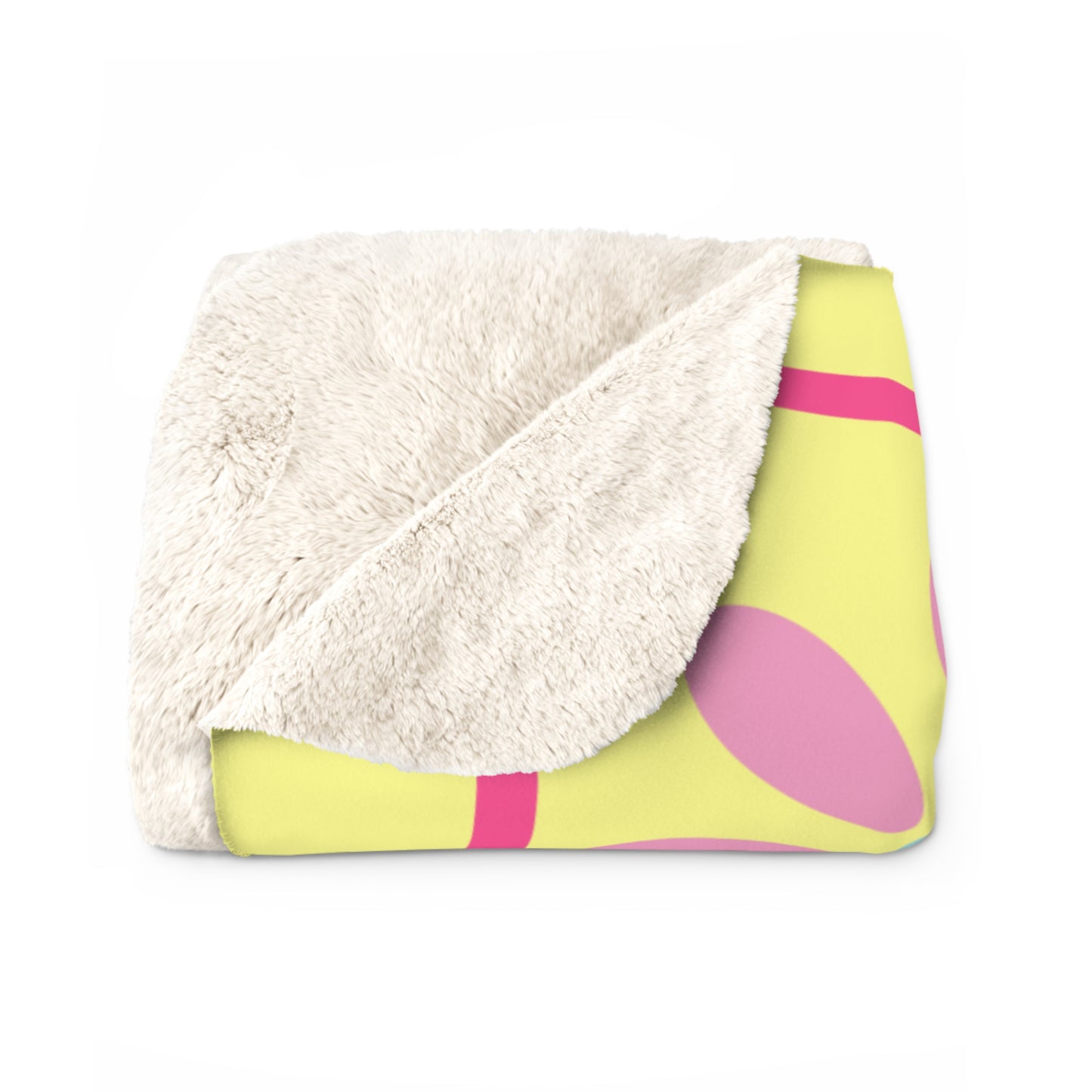 Bohemian Inspired Floral Sherpa Fleece Blanket