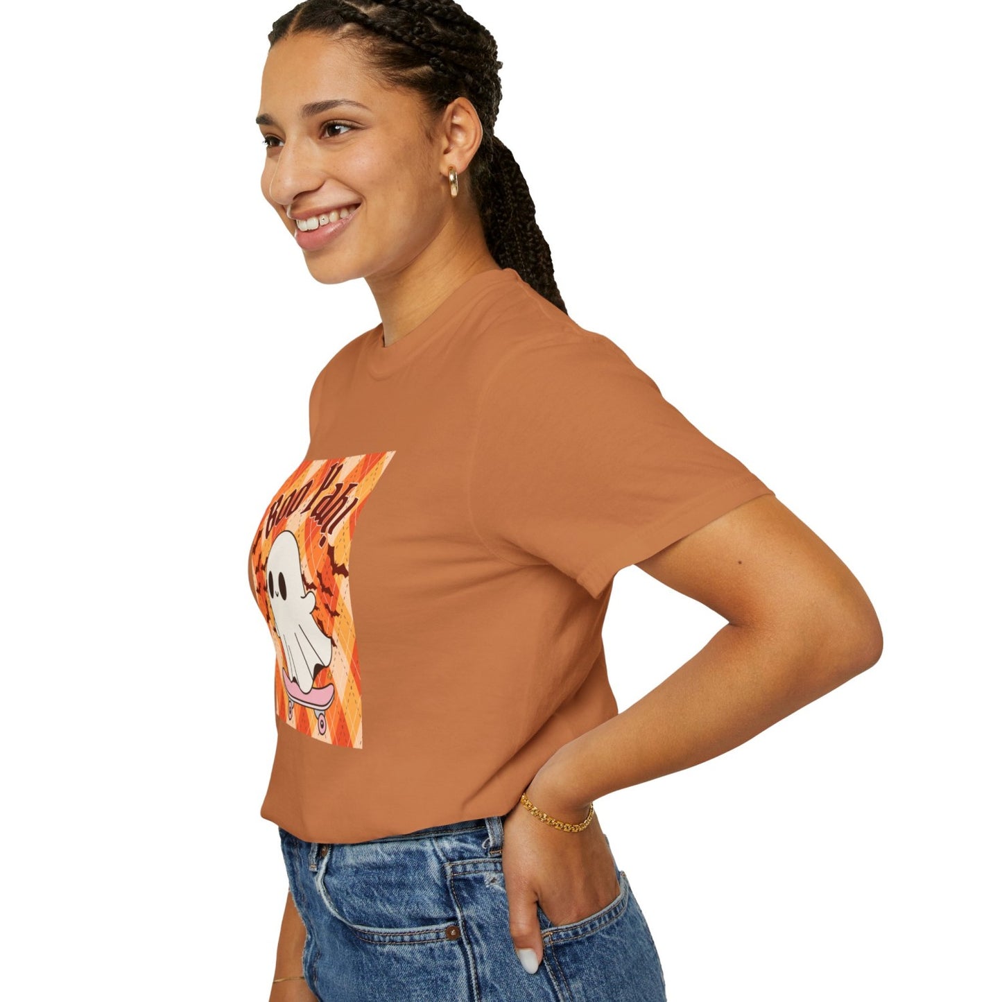Funny Inspired Halloween T-Shirt Featuring Skater Ghost