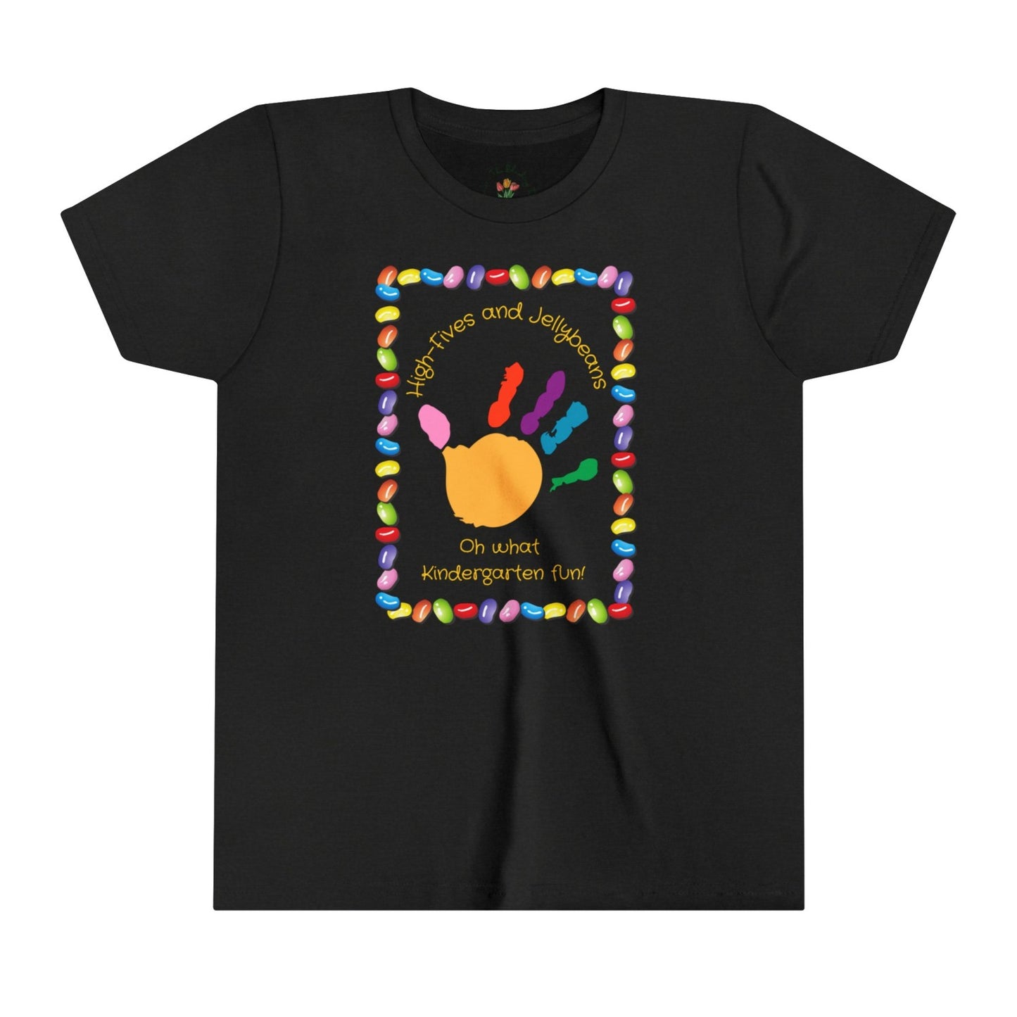 Back to School Kindergarten Tee with High-Five Signage