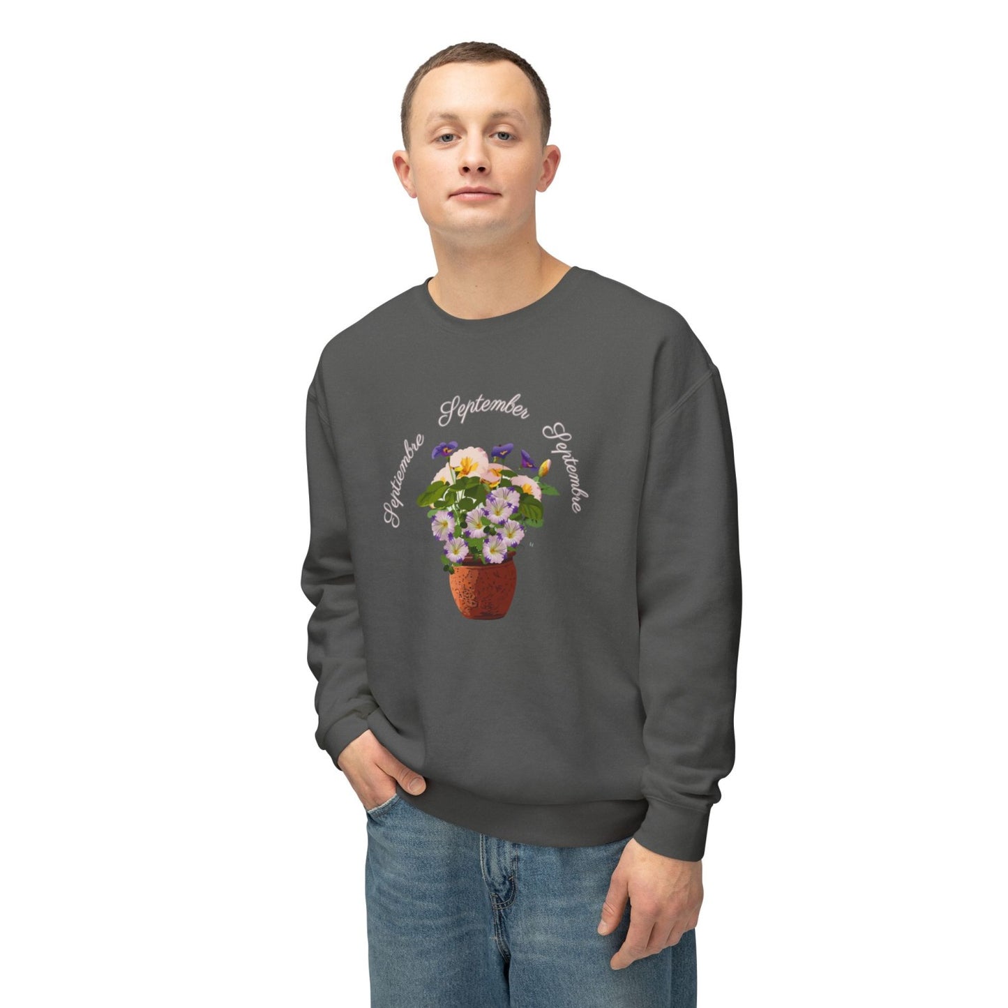 September Inspired Floral Sweatshirt Featuring Morning Glories