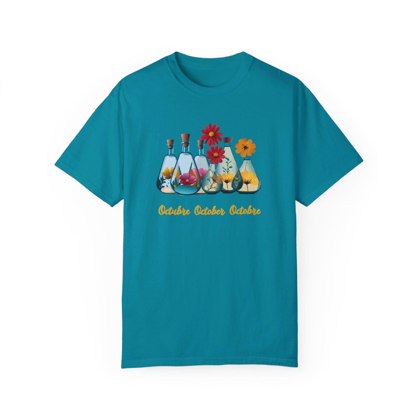 October Inspired Floral T-Shirt Featuring Cosmos