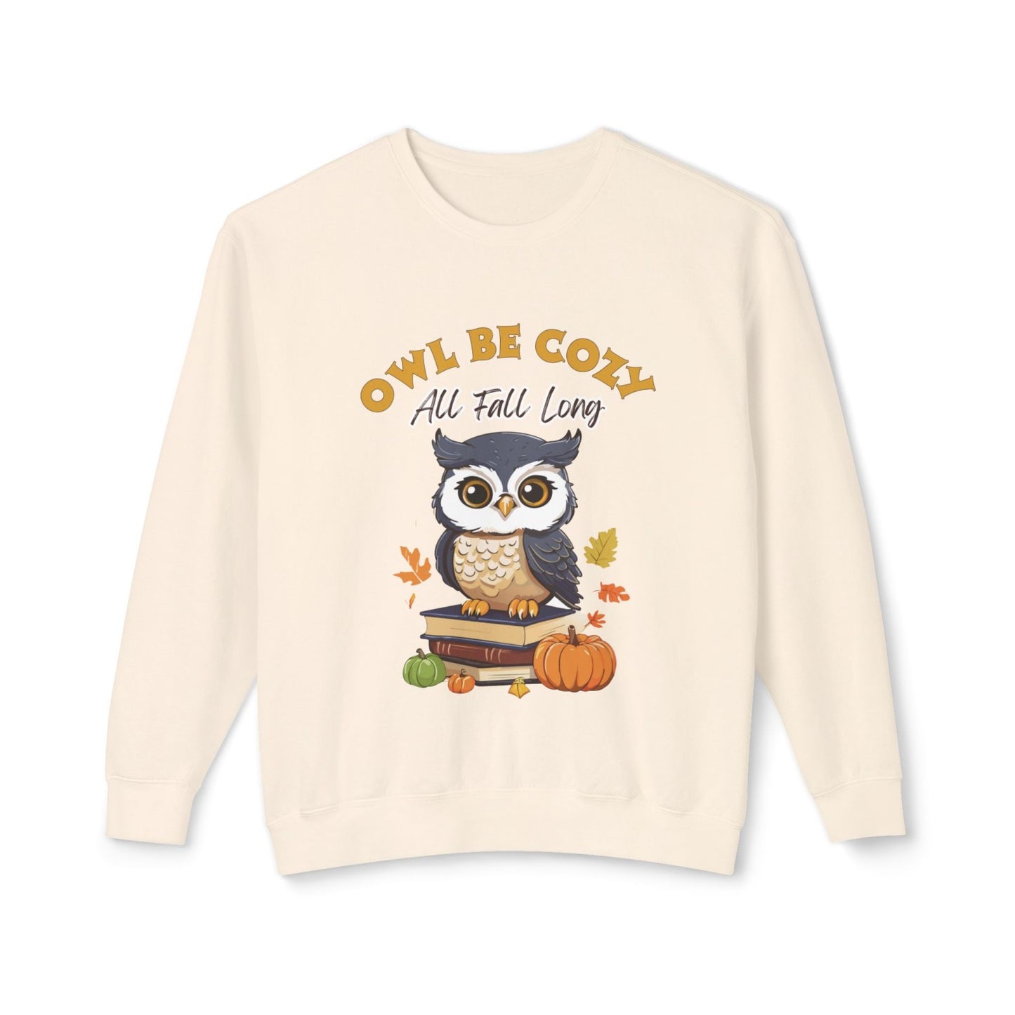Cozy Fall Inspired Sweatshirt Featuring Smart Owl