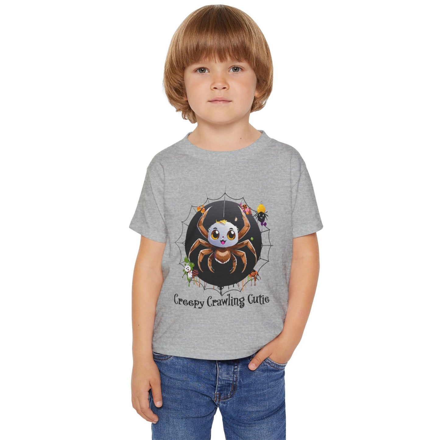 Halloween Inspired Creepy Spider Heavy Cottonâ„¢ Toddler T-shirt