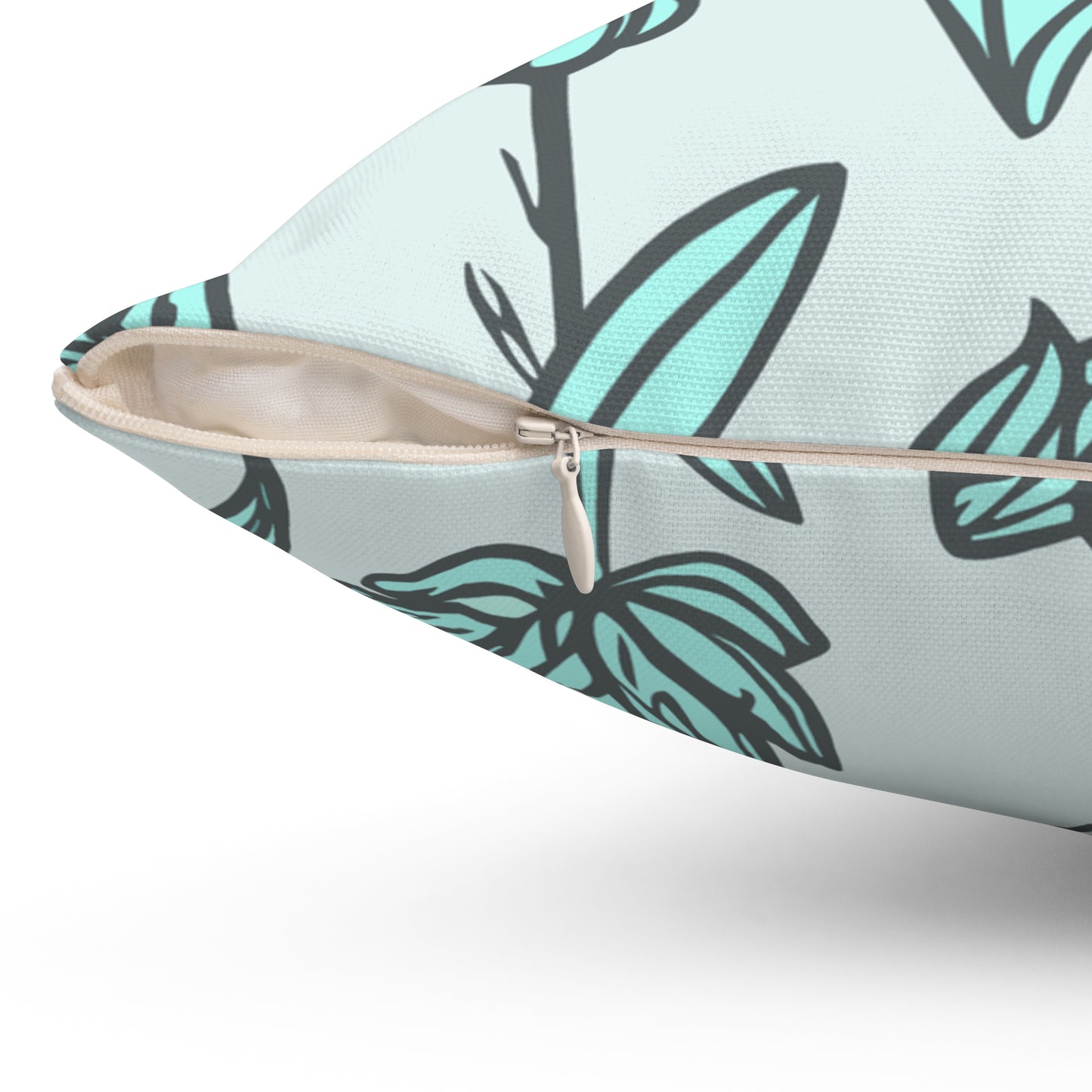 Chic Square Pillow Featuring Fringed Parrot Tulip Pattern