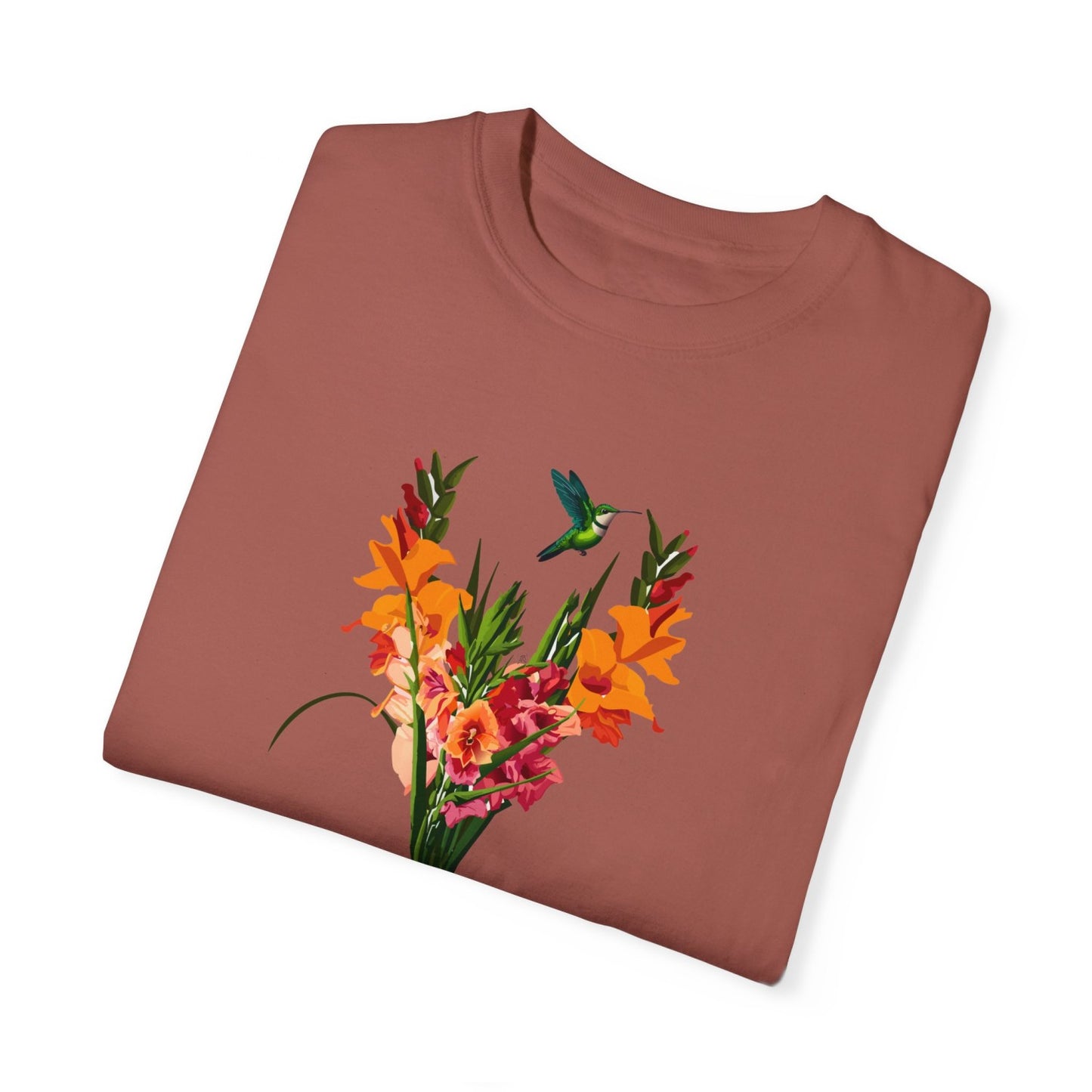 August Inspired Floral T-Shirt Featuring Gladiolus Flowers