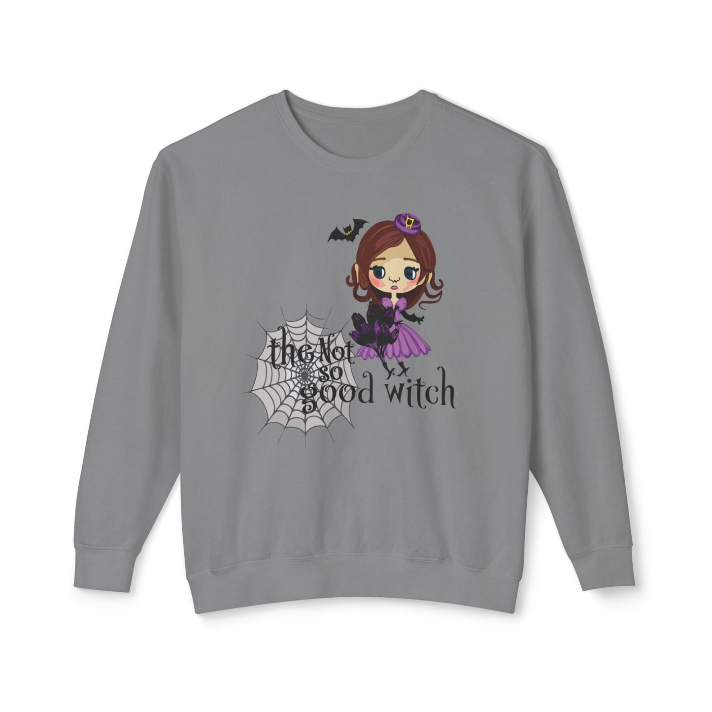 Vintage Inspired Halloween Sweatshirt Featuring A Naughty Witch