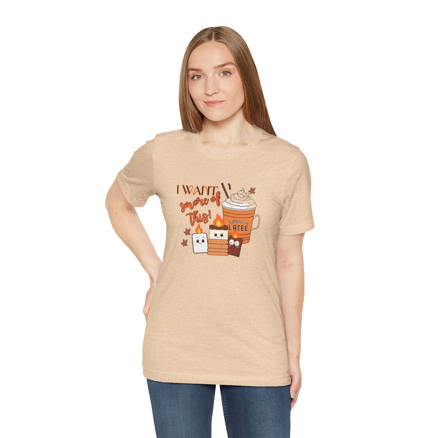 Light-Hearted Funny Fall T-Shirt Featuring Seasonal Treats