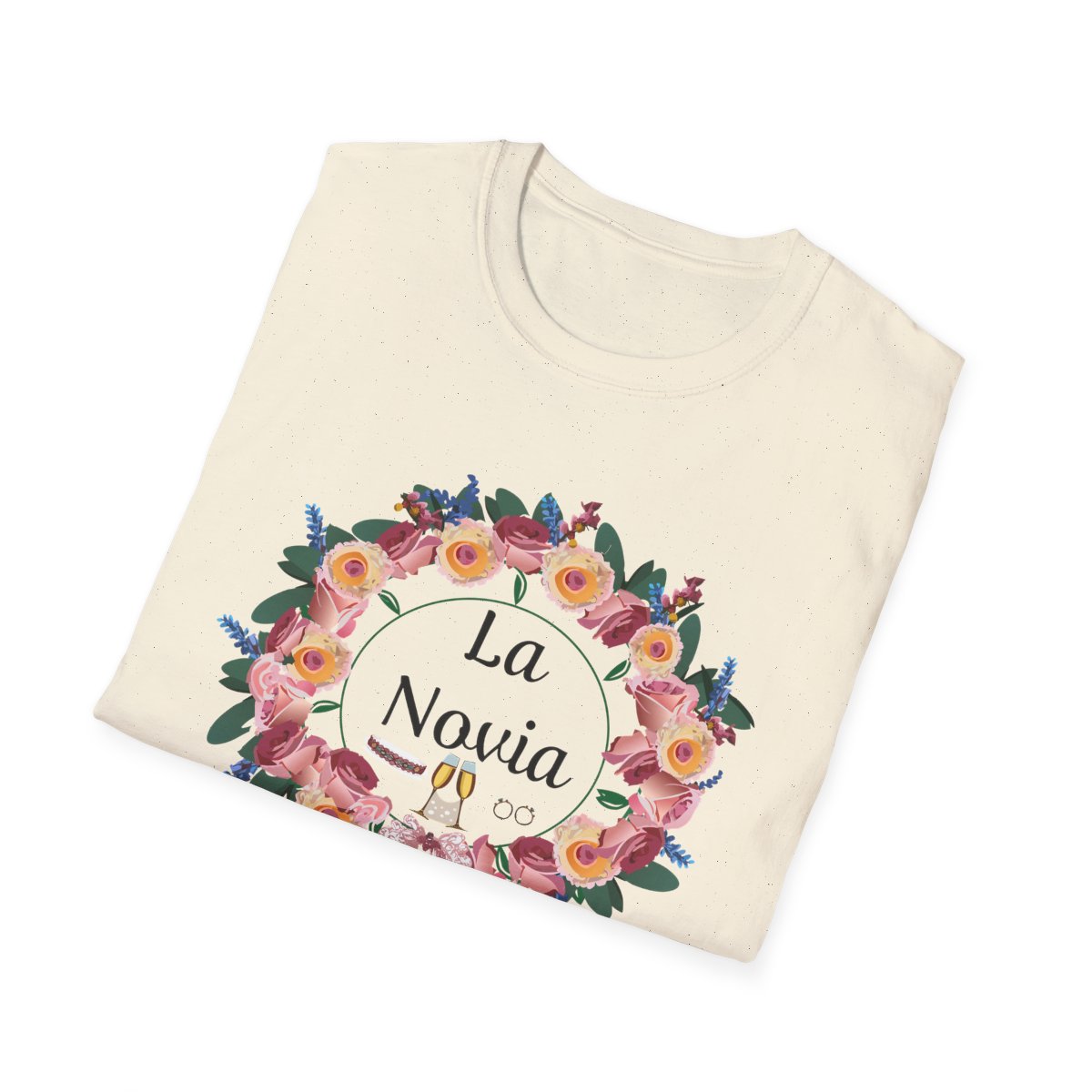 Bride Floral Wreath Softstyle T-Shirt in Spanish Novia