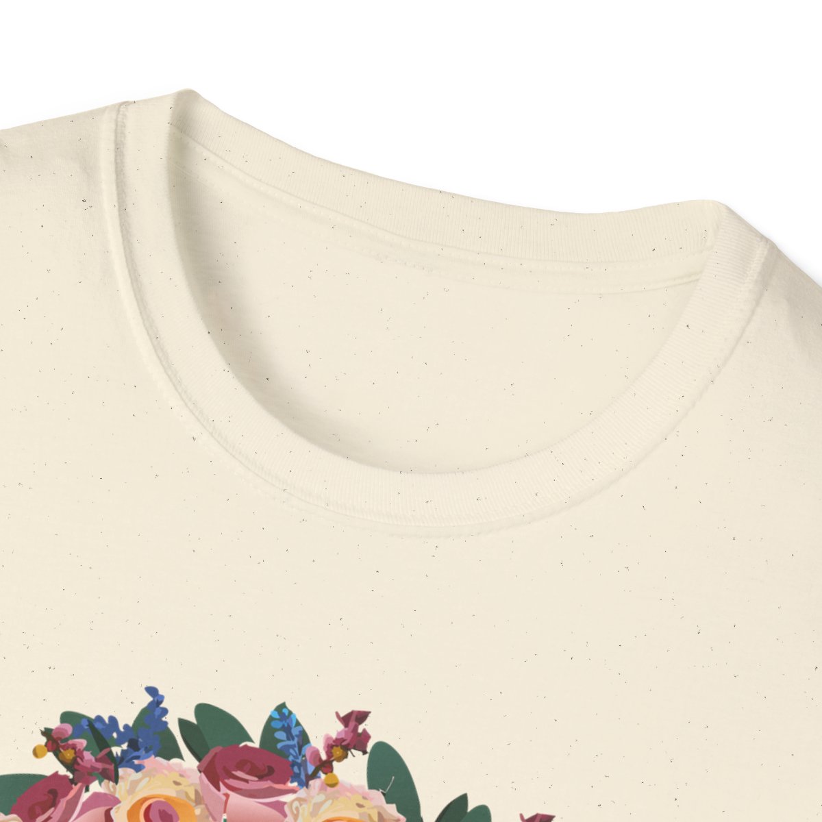 Bride Floral Wreath Softstyle T-Shirt in English