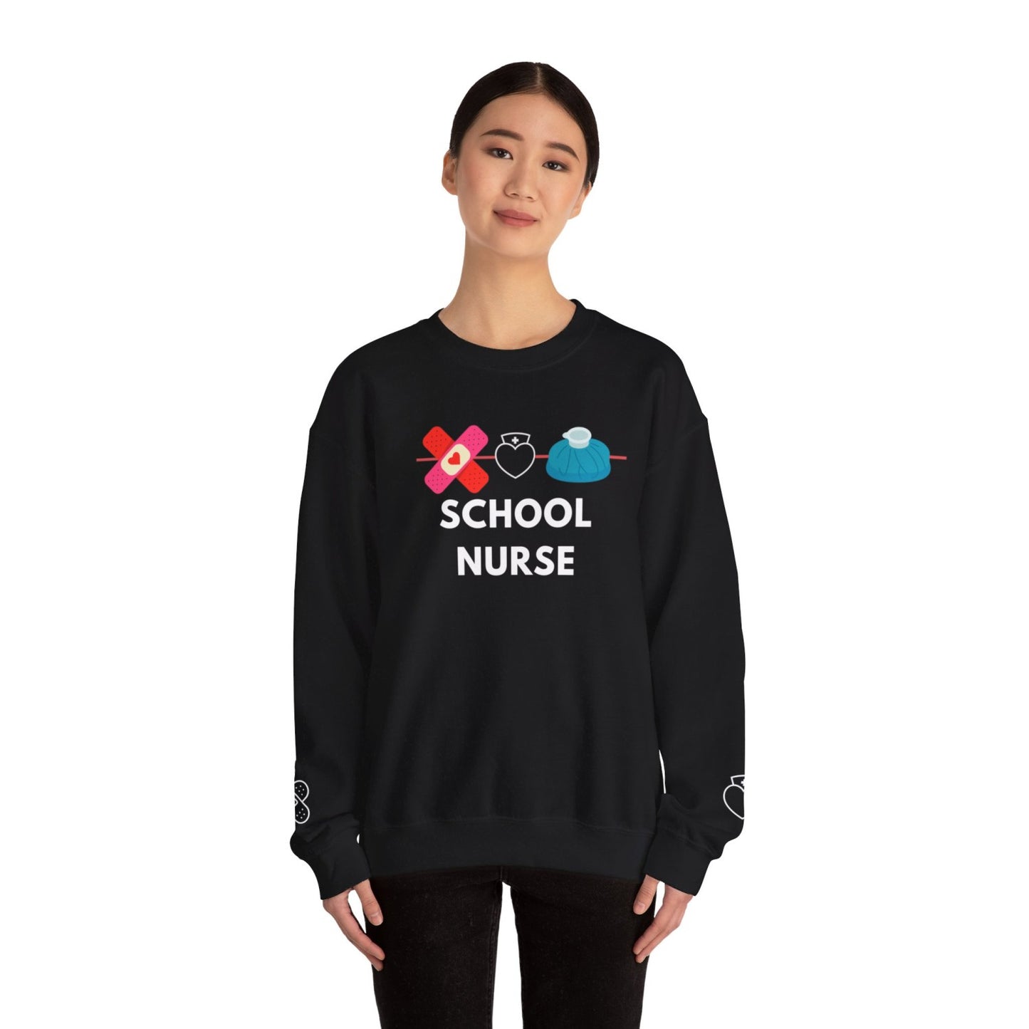 Comfy School Nurse Crewneck Sweatshirt