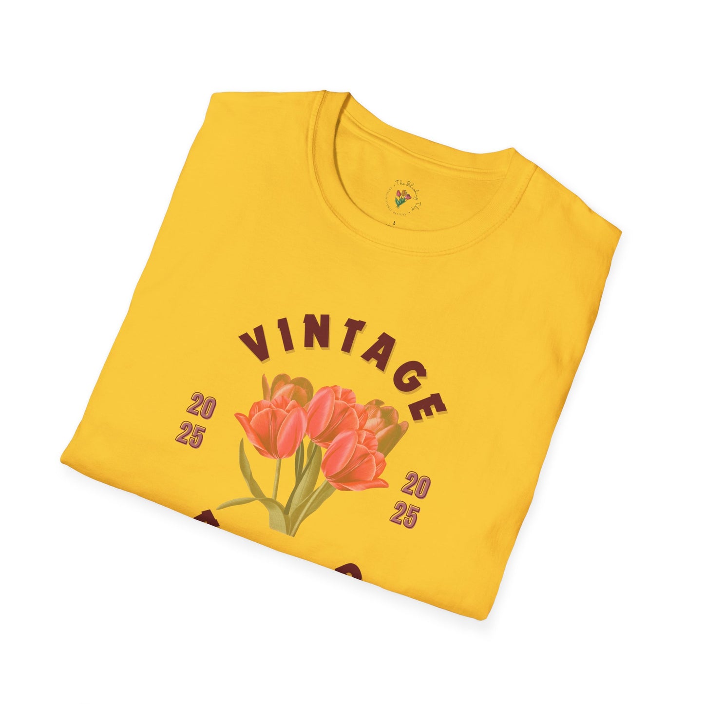 Vintage Flower Spring Inspired Softstyle T-Shirt