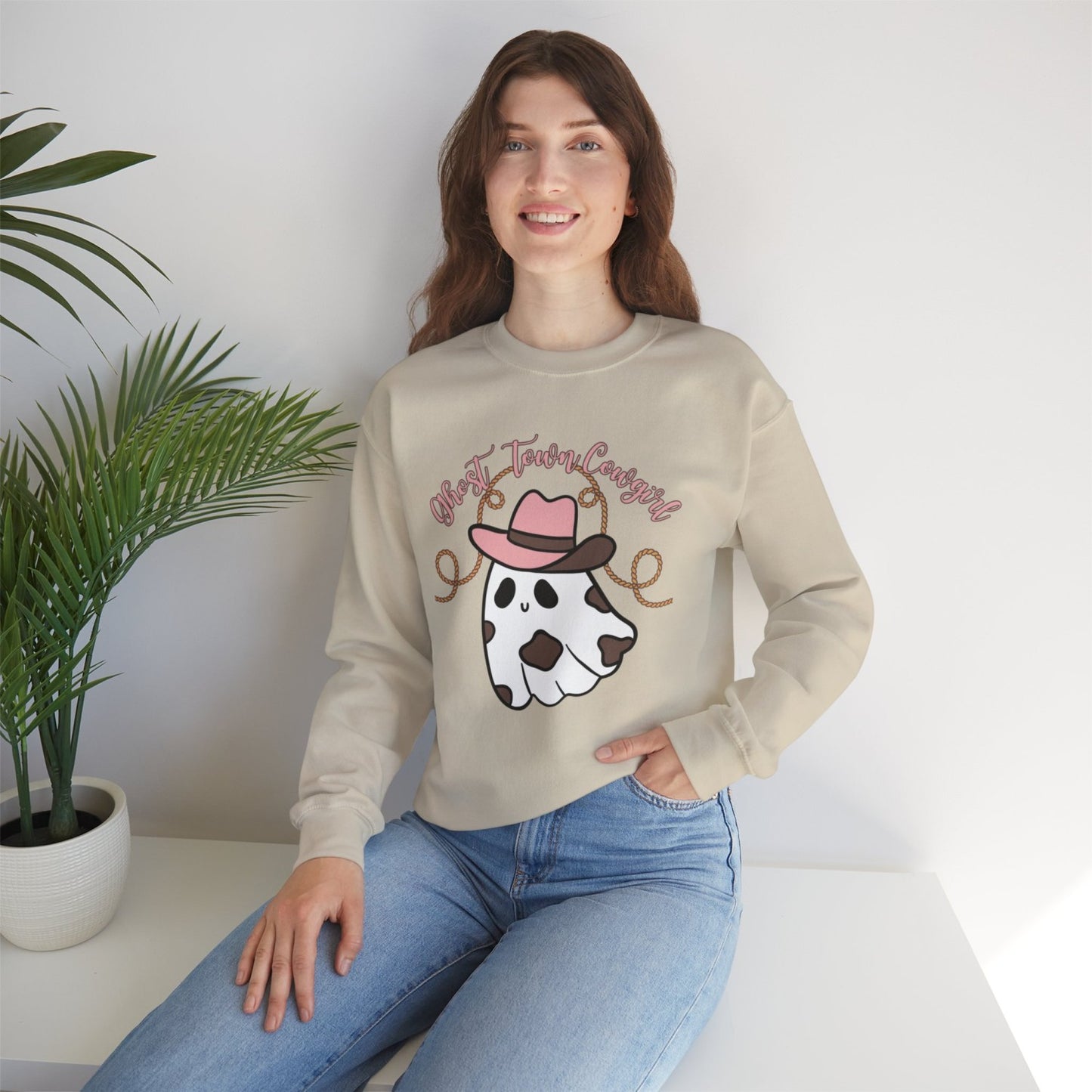 Western Inspired Halloween Heavy Blendâ„¢ Crewneck Sweatshirt