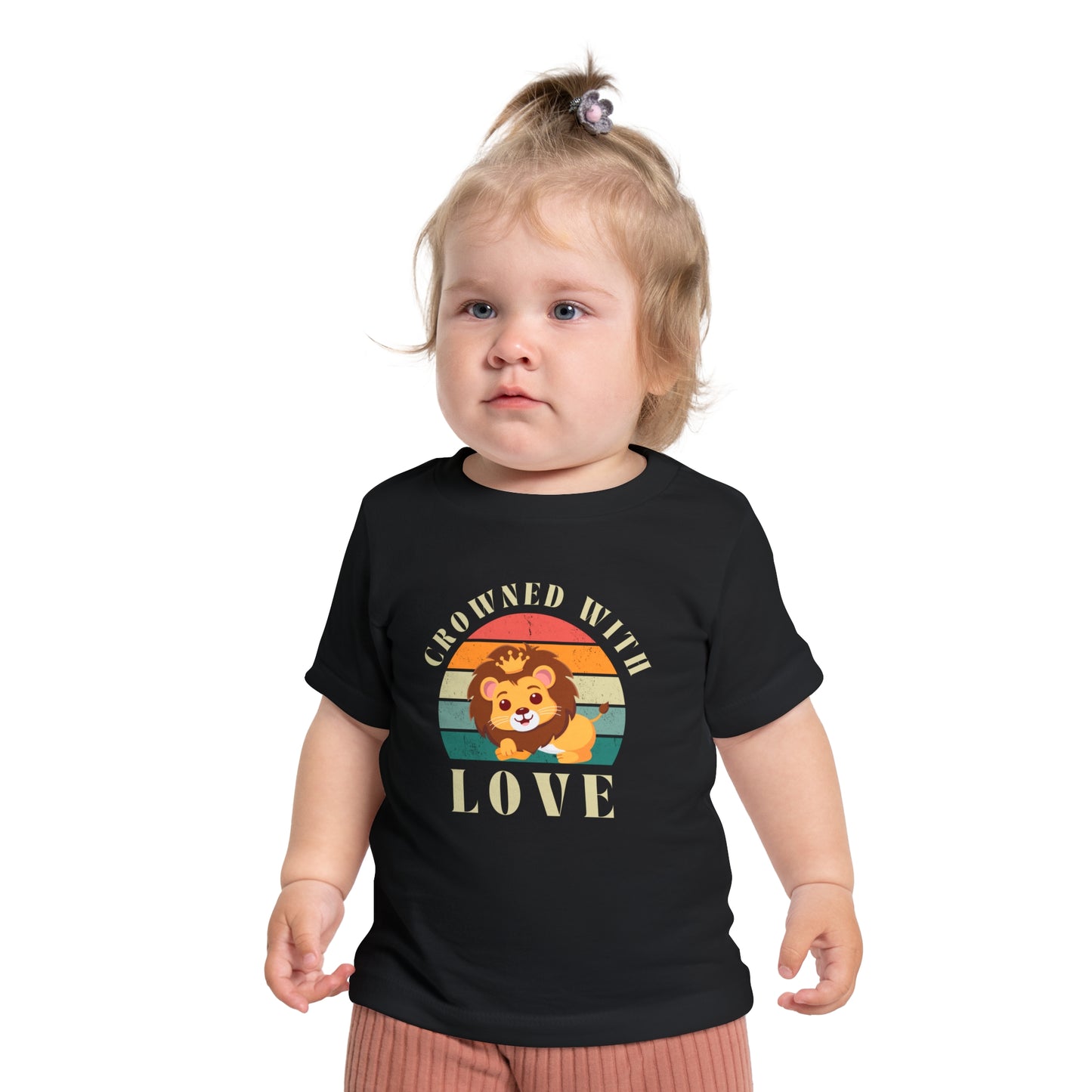 Lovely Crowned Lion Baby Short Sleeve T-Shirt