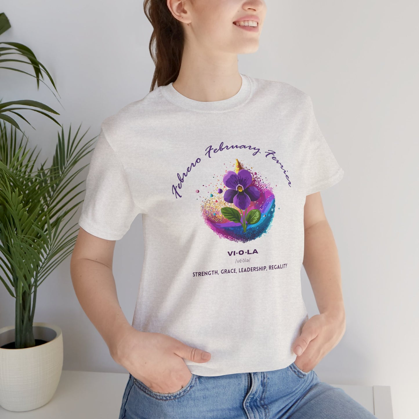 February Birth Flower Comfy Tee