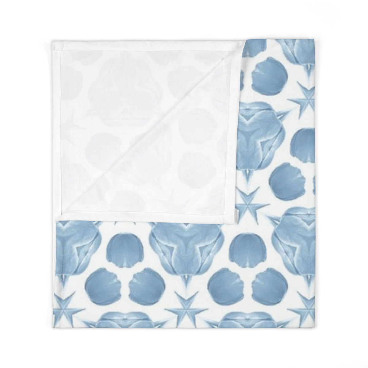 Baby Swaddle Blanket with Baby Blue Tulips
