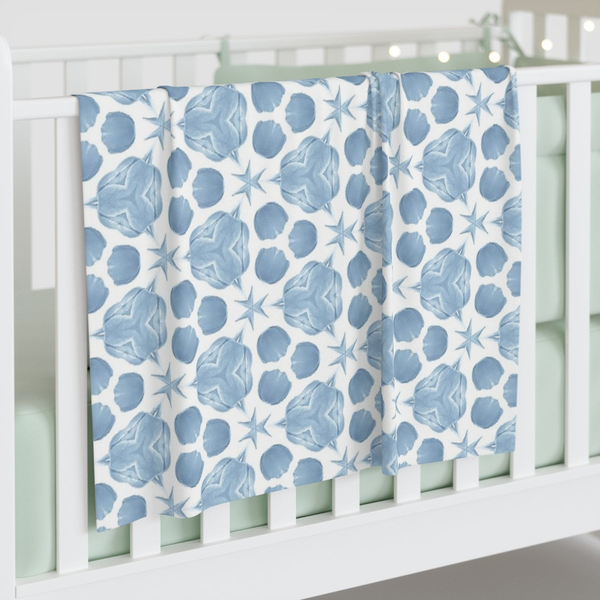 Baby Swaddle Blanket with Baby Blue Tulips