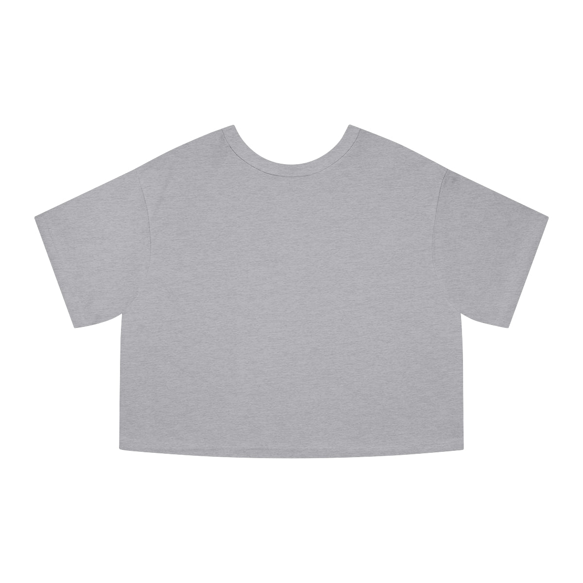 Champion Branded Vintage Style Grey Cropped Top with Monochrome Tulips