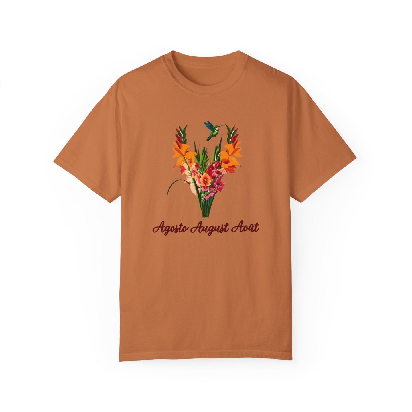 August Inspired Floral T-Shirt Featuring Gladiolus Flowers
