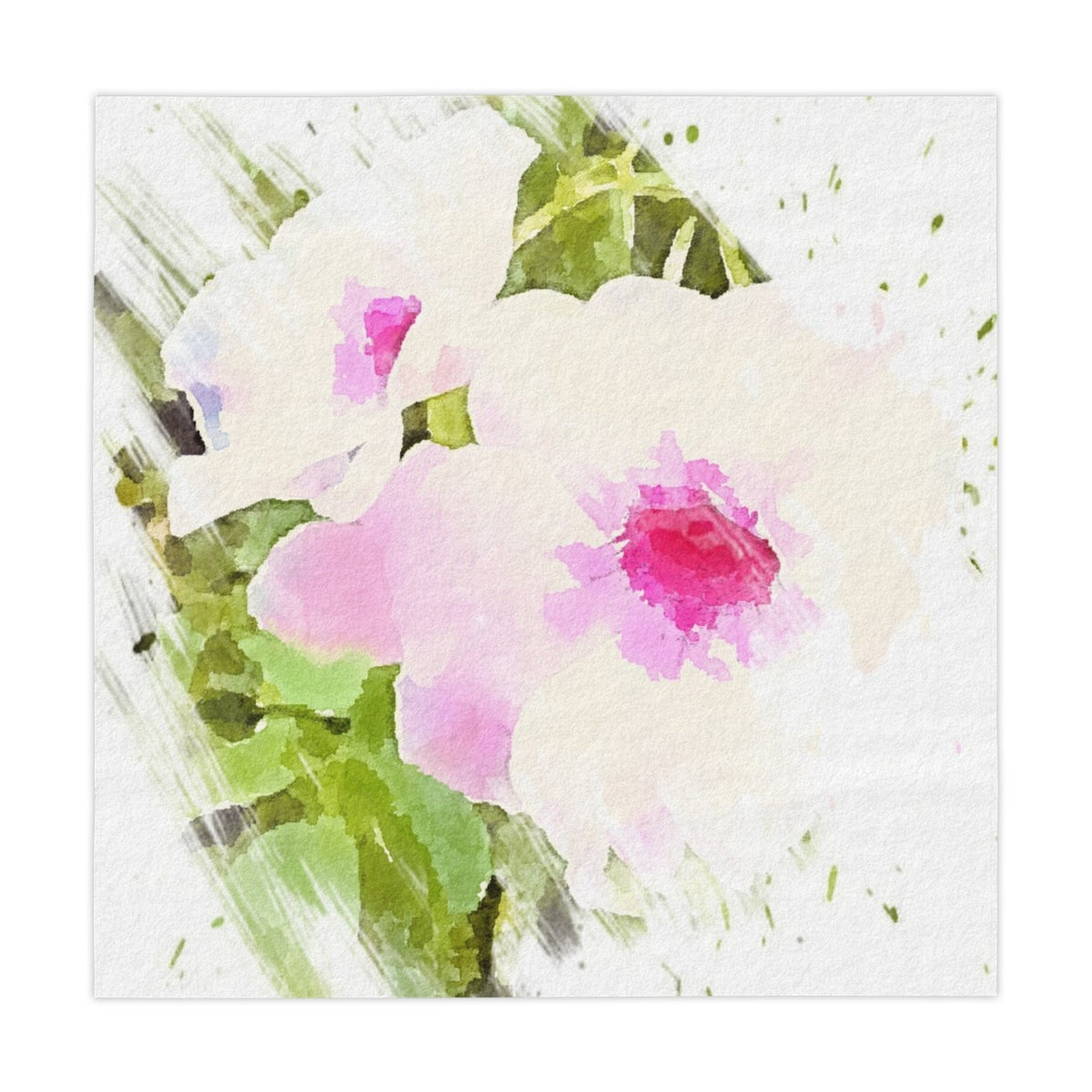 Chic Garden Floral Tablecloth in Watercolor Style